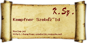 Kempfner Szebáld névjegykártya